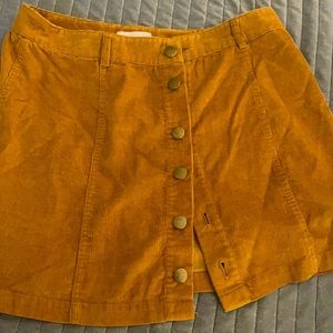 Corduroy button up skirt